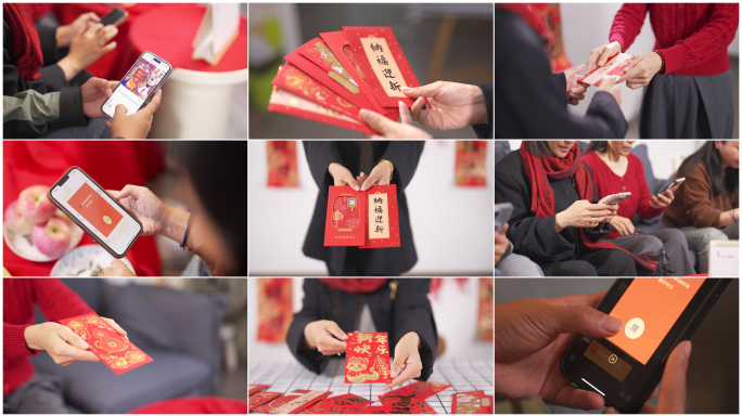 【4K高清原创】春节红包 压岁钱 抢红包