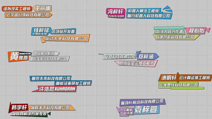 卡通姓名字幕条 综艺人名条