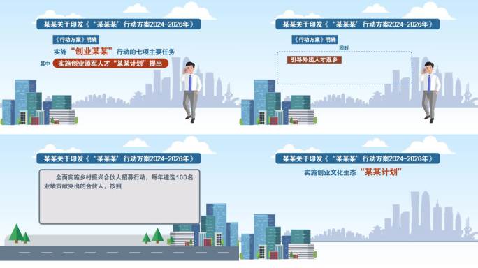 【无插件】经济企业政策调整新闻MG动画