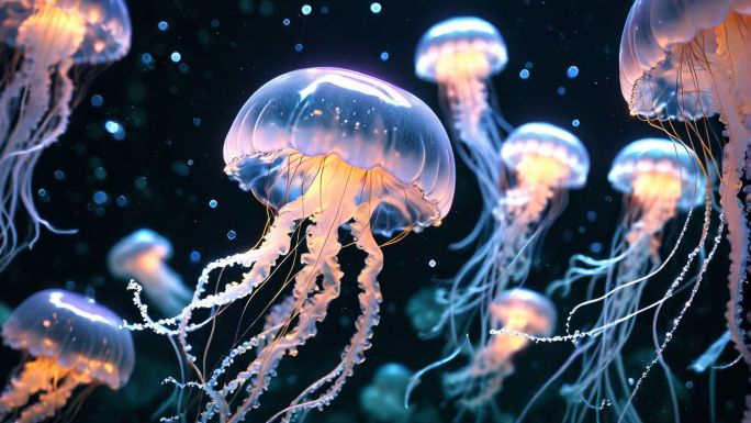 唯美海洋水母