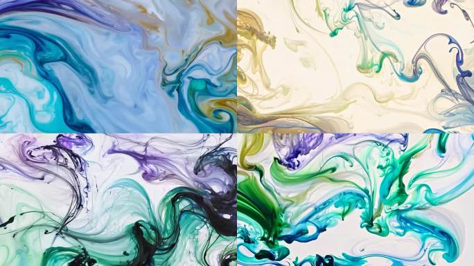 彩墨涟漪交织编织梦幻般画卷