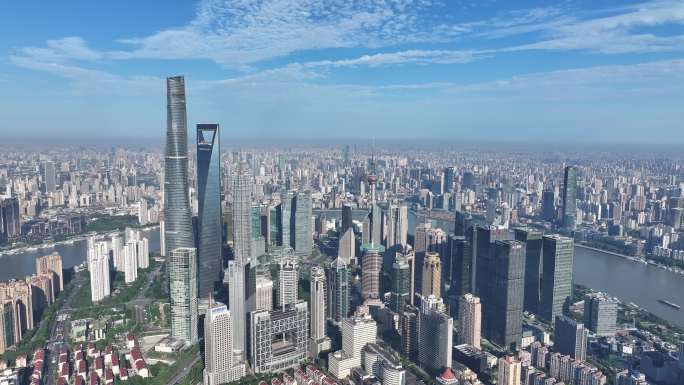 上海陆家嘴CBD外滩金融中心宣传片航拍