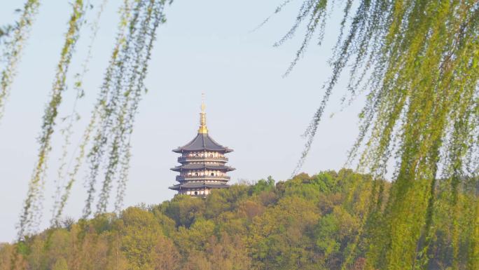 杭州西湖雷峰塔风景