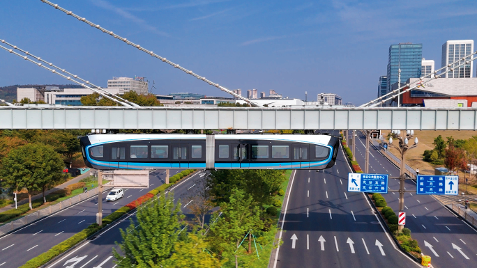 武汉空轨光谷轨道交通光谷高新大道