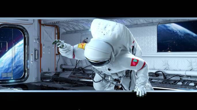 裸眼3d宇航员素材动画制作（可定制）