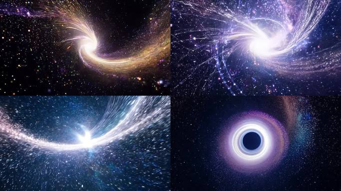 幻彩粒子旋转交织如宇宙风暴