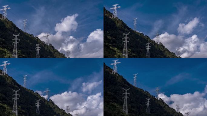 高山铁塔白云-延时