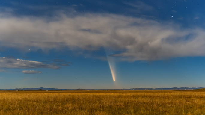 四川若尔盖草原紫金山阿特拉斯彗星延时4k