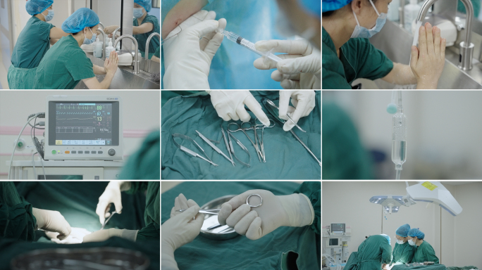 医院手术室手术台抢救手术中