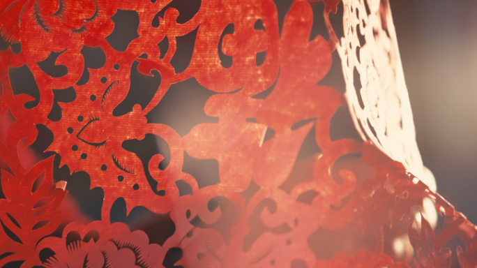 剪纸剪窗花过年贴福字蛇年新年奶奶非遗文化