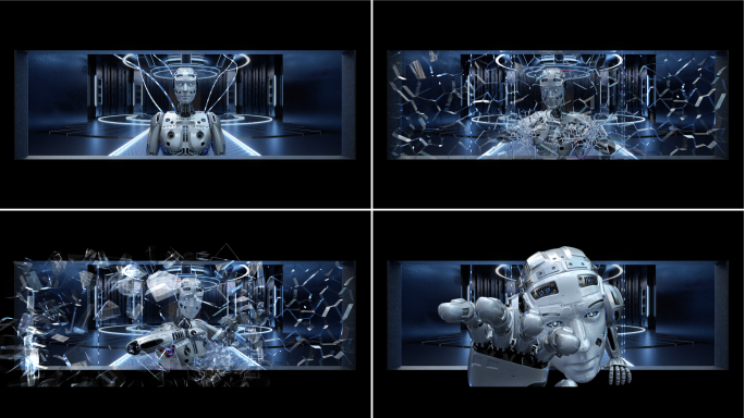 科技机器人裸眼3d（可定制）