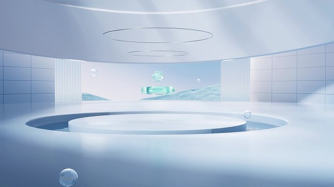 简洁清新明亮科技微软风格C4D场景