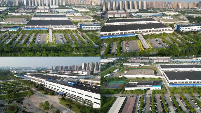 4k航拍成都高新西区因特尔工厂