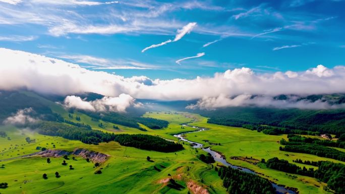山川河流沙漠美丽大自然风光