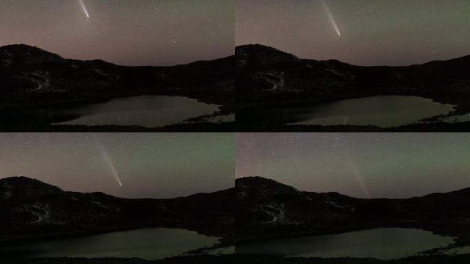 夜空中的彗星亮星