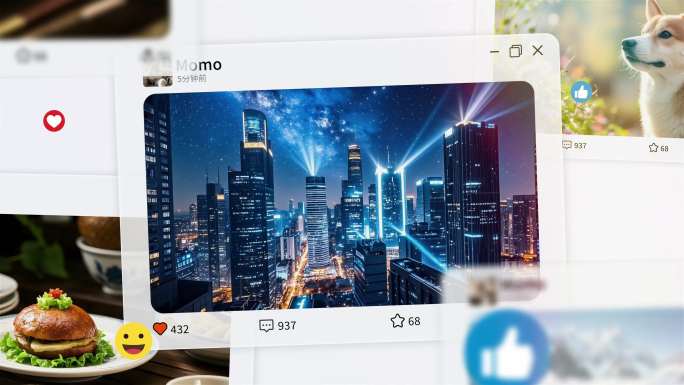 热搜媒体发布朋友圈视频照片图文模版