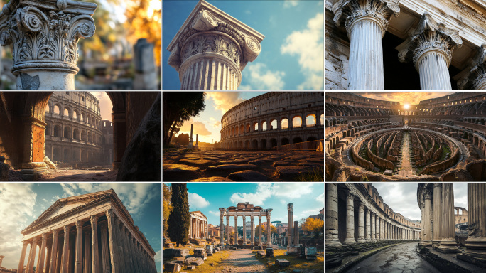 罗马柱 古罗马斗兽场 罗马建筑