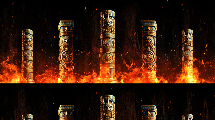 神秘祭祀火焰图腾