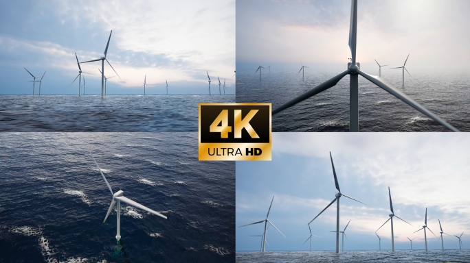 海上风力发电绿色清洁新能源环保风车风能