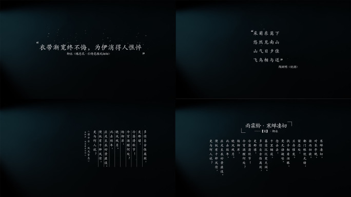 诗词文字诗歌字幕综艺文字