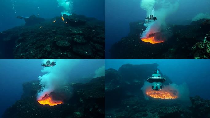 深海探测器观察到的海底火山活动