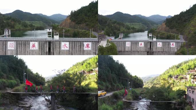 国家电网电力人员走在路上