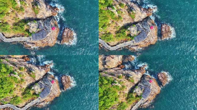 深圳盐田背仔角灯塔4K航拍