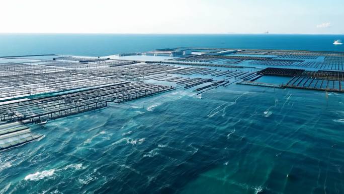 海上养殖基地航拍