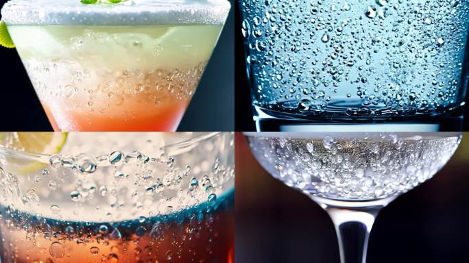 4k鸡尾酒气泡饮料