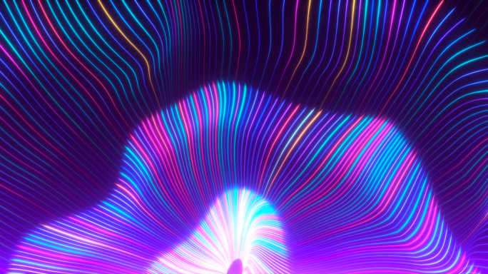 时尚绚丽粒子线条扩散大屏LED素材