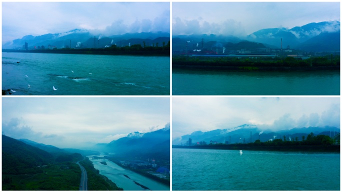 生态与工厂 大渡河旁的工厂 乡村振兴