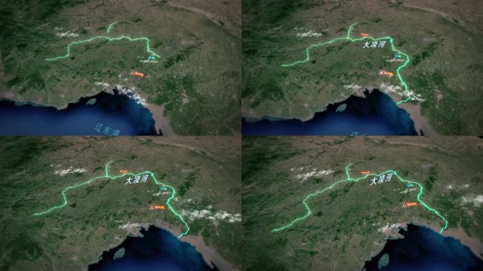 大凌河河流地图视频