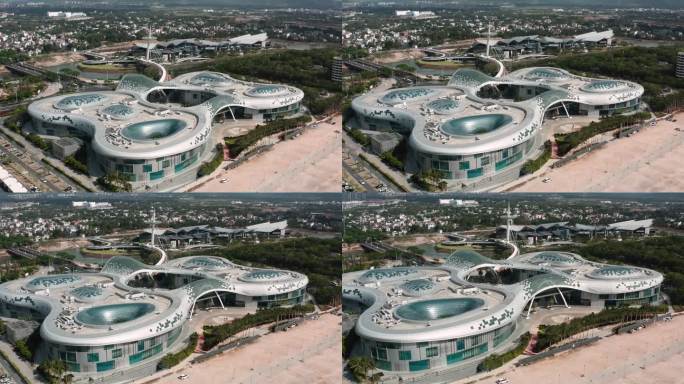 航拍海南三亚CDF国际免税城