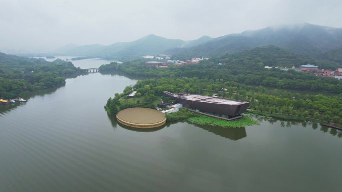 杭州湘湖跨湖桥遗址博物馆航拍