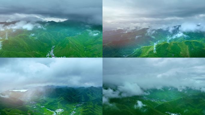 杭州山区乡村环境航拍