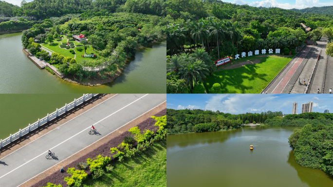 广州番禺大夫山森林公园航拍合集4K