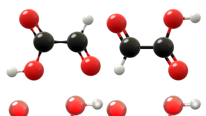 乙醛酸分子模型