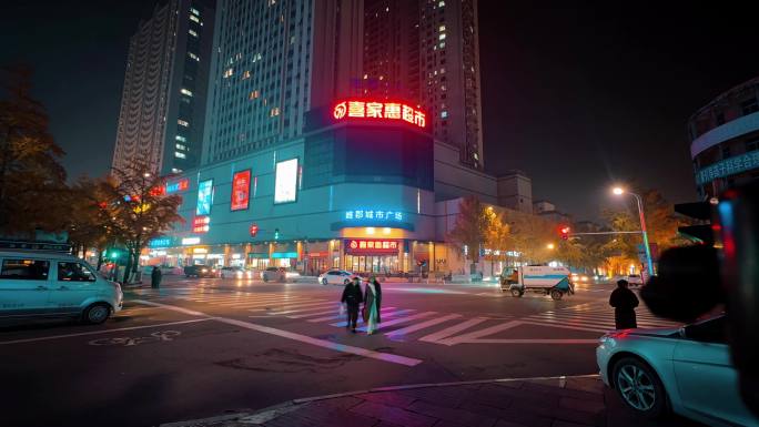 夜晚车流延时摄影