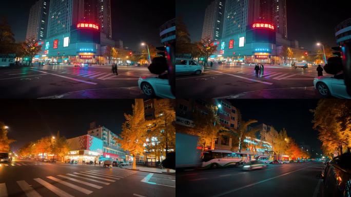 夜晚车流延时摄影