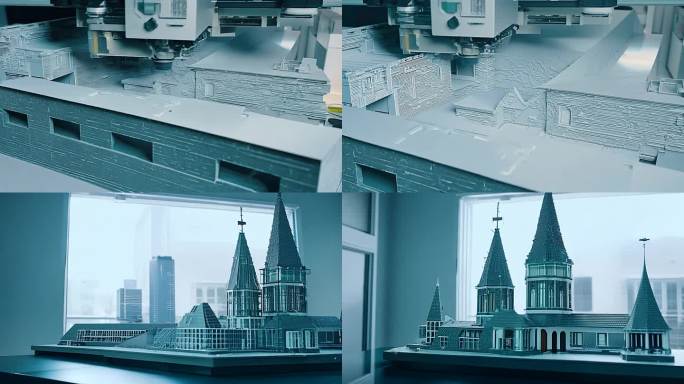 3D打印机构建建筑模型时的逐层细节