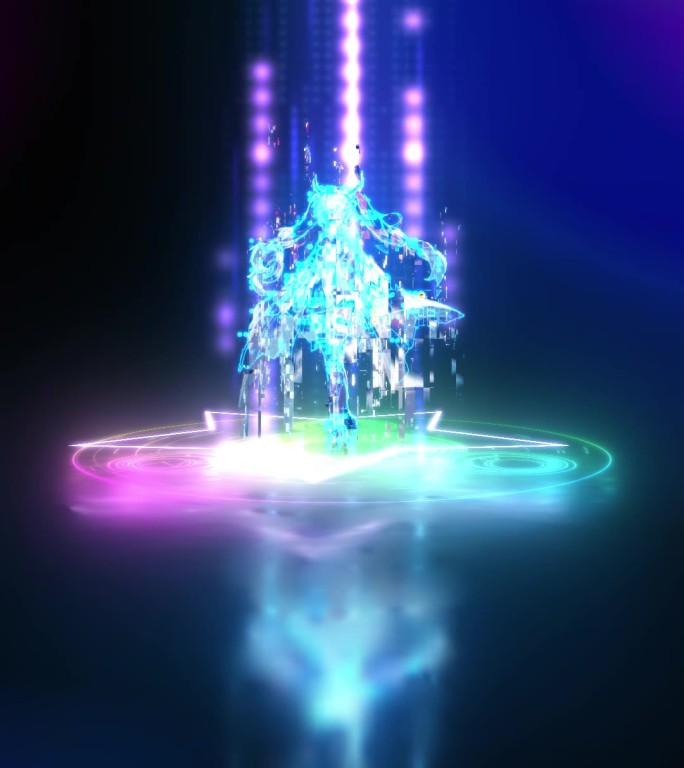 AI虚拟数字人二次元特效出场