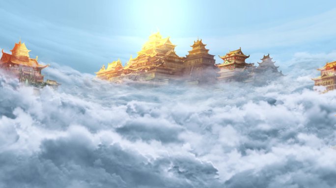 云海天宫古建4K