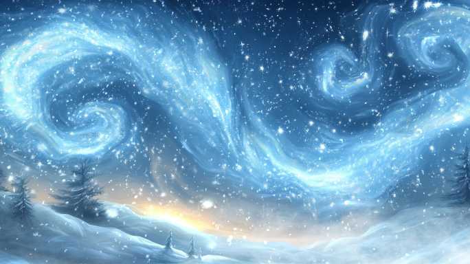 8K国潮浪漫梦幻梵高星云vj