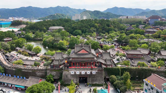 横店影视城景区航拍