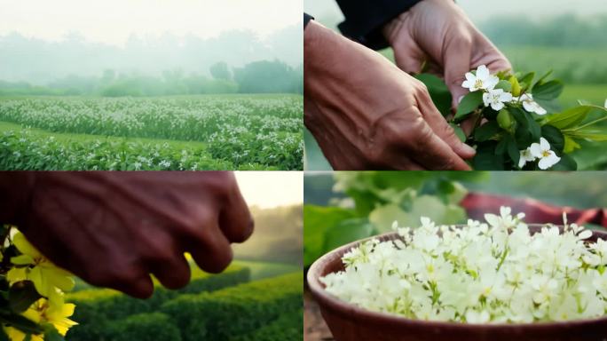 茉莉花 花 茉莉花茶 采茶