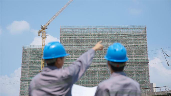 施工建筑规划城市建设工人工地发展