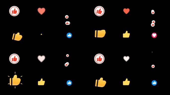 点赞比心小心心