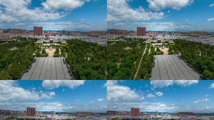 锦州市辽沈战役纪念馆航拍延时