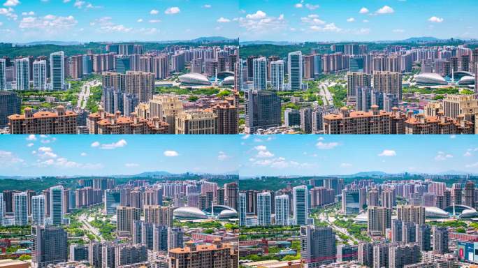 泉州丰泽城东片区航拍延时