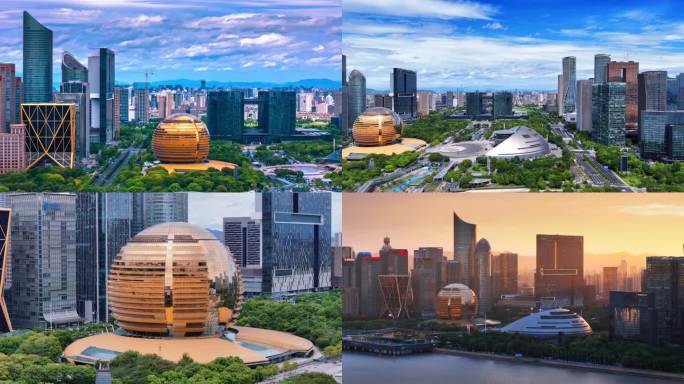 杭州市钱江新城中心区地标建筑